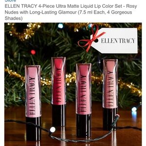 NEW Ellen Tracy 4 ultra matte lip colors rosy nudes